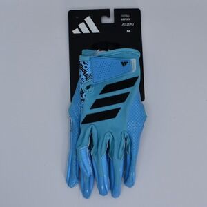 adidas Adizero GripTack Palm Football Gloves Blue Black Men's Size Medium NEW